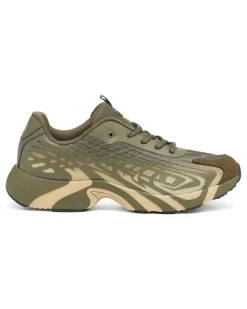 D-Vit-Sneaker aus gestreiftem Dégradé-Mesh - Sneakers - Herren - Grün