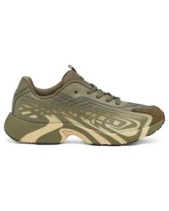 D-Vit-Sneaker aus gestreiftem Dégradé-Mesh - Sneakers - Herren - Grün