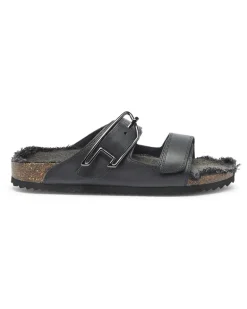 D-Woodstock - Lederriemen mit Korkfußbett - Sandalen - Herren - Schwarz