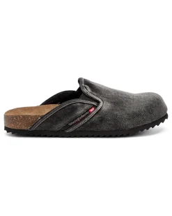 D-Woodstock-Mules aus Denim - Mokassins und Mules - Herren - Schwarz