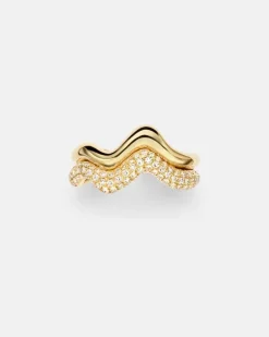 Ear Cuff aus 18kt Gelbgold mit Diamanten