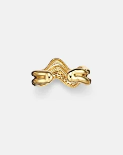 Ear Cuff aus 18kt Gelbgold mit Diamanten
