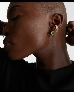 Ear Cuff aus 18kt Gelbgold mit Diamanten