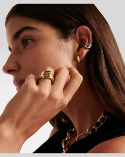 Ear Cuffs Chavez, 10kt vergoldet und rhodiniert