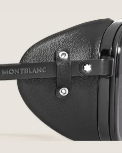 Eckige Sonnenbrille mit schwarzer Metallfassung - MB137177 - Sonnenbrillen