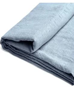 Eckige Tischdecke aus Leinen - Blau