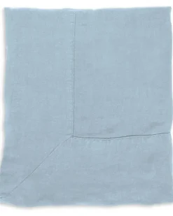 Eckige Tischdecke aus Leinen - Blau