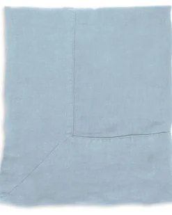 Eckige Tischdecke aus Leinen - Blau