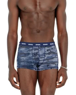 Einfarbige und Camouflage Retropants im Dreierpack - Boxershorts - Herren - Blau