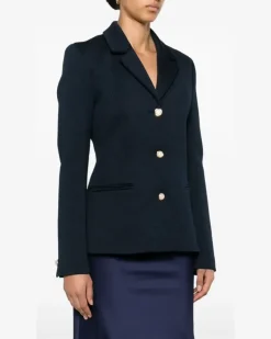 Einreihiger Anzug aus Monogramm-Jacquard - Blau