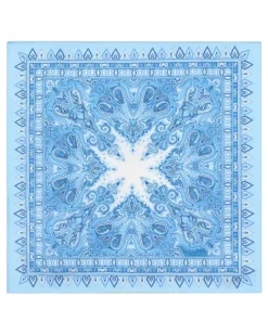 Einstecktuch aus Seide mit Paisleymuster - Blau