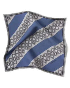 Einstecktuch aus Seidentwill - Blau