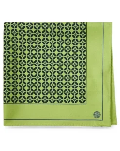 Einstecktuch mit geometrischem Print - Grün