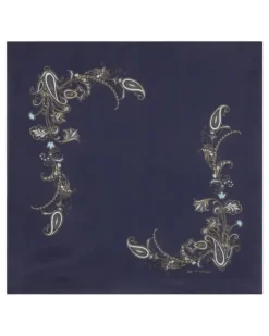 Einstecktuch mit Paisleymuster - Blau