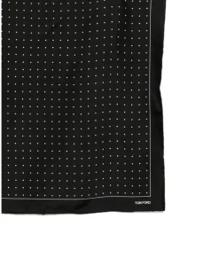 Einstecktuch mit Polka Dots - Schwarz