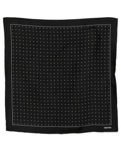 Einstecktuch mit Polka Dots - Schwarz