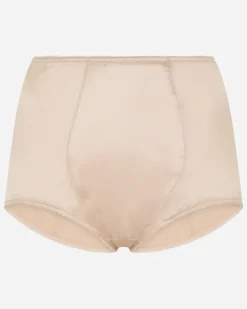 Ein Zartes Puderrosa Bestimmt Den Look Der Stylishen Taillenpanty Von . Sie Können Sie Sowohl Als Unterwäsche Als Auch Zu Transparenten Kleidern Tragen; Um Ihren Looks Einen Glamourösen Touch Zu Verleihen: - Frau Unterwäsche Puderrosa Seide