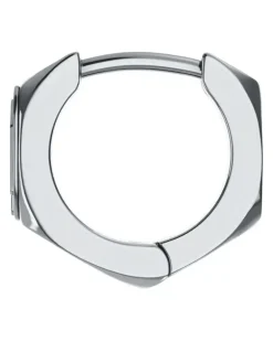 Einzelner Creolen-Ohrring aus Edelstahl - Ohrringe - Unisex - Silber