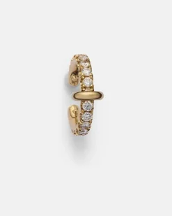 Einzelner Ear Cuff aus 18kt Gelbgold mit Diamanten