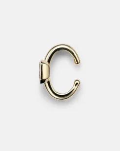 Einzelner Ear Cuff aus 18kt Gelbgold mit Diamanten