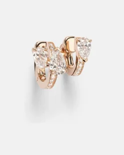 Einzelner Ear Cuff Serti Sur Vide aus 18kt Roségold mit Diamanten