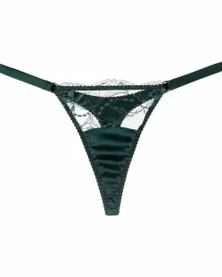 Ela Tanga mit Satin - Grün