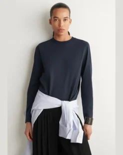Elegantes Langarmshirt Blau