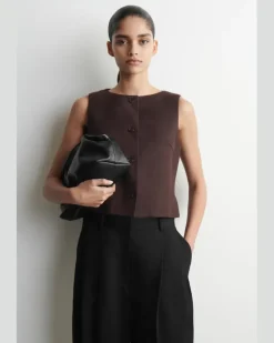 Elegante Weste Braun