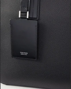 Elliot Full-Grain Leather Briefcase Black