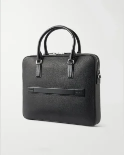 Elliot Full-Grain Leather Briefcase Black