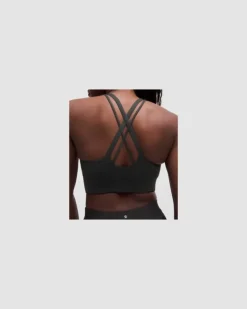 Energy Hochgeschlossener Longline-BH Evolve, Mittlerer Halt für B–D-Cups für Frauen – Größe in Black