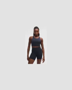 Energy Hochgeschlossener Longline-BH Evolve, Mittlerer Halt für B–D-Cups für Frauen – Größe in True Navy