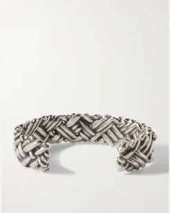 Engraved Sterling Silver Cuff