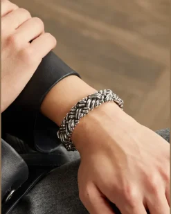 Engraved Sterling Silver Cuff