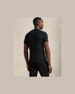 2er-Pack klassische Rundhals-Unterhemden Black