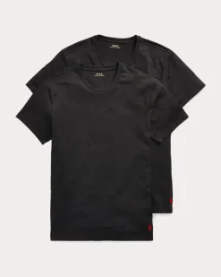 2er-Pack klassische Rundhals-Unterhemden Black