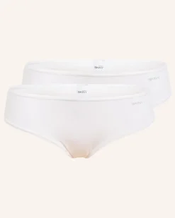 2er-Pack Panties weiss Ecru