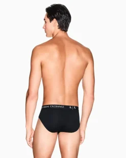 3er-Pack Slips Essential aus Stretch-Baumwolljersey Schwarz
