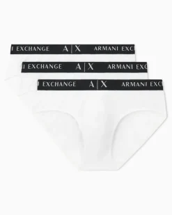 3er-Pack Slips Essential aus Stretch-Baumwolljersey Weiß
