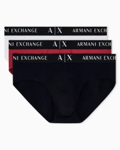 3er-Pack Slips Essential aus Stretch-Baumwolljersey Rot