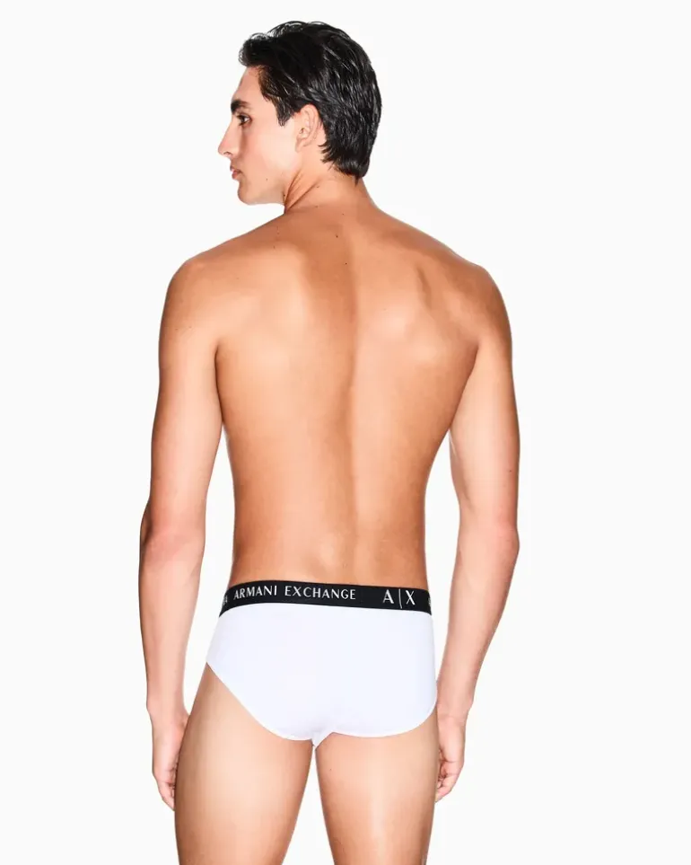 3er-Pack Slips Essential aus Stretch-Baumwolljersey Weiß