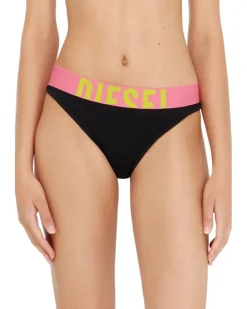 3er-Pack Slips mit kontrastierendem Bund - Panties - Damen - Schwarz