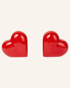 2er-Set Buchstützen Love rot