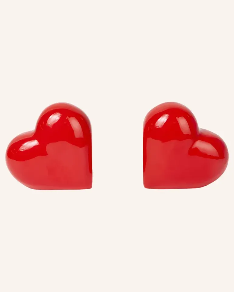 2er-Set Buchstützen Love rot