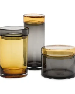 3er-Set Caps and Jars Glasgefäße - Nude