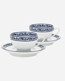 2er-set Espressotassen Mit Untertasse Aus Porzellan - Espressotassen Mehrfarbig