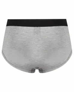 2er-Set Slips mit Logo-Bund - Grau