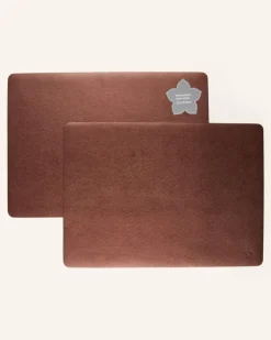 2er-Tischset Pearl rot Braun
