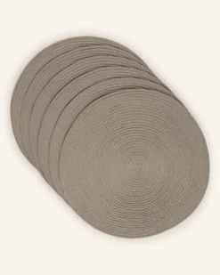 6er-Tischset Poi beige Taupe