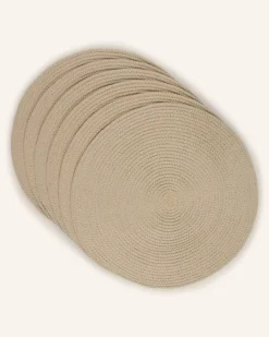 6er-Tischset Poi braun Beige